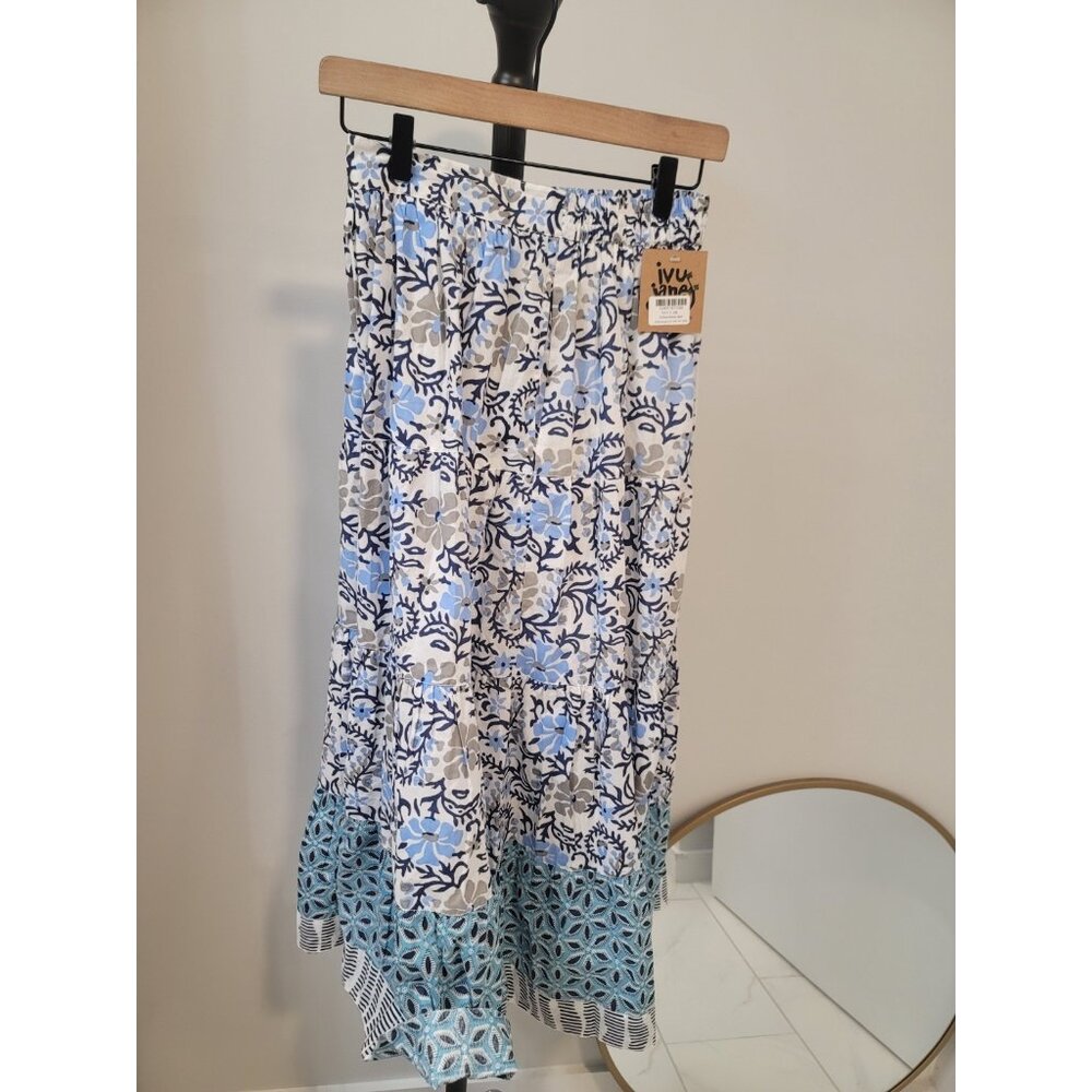 Ivy Jane Gauzee Embroidered Skirt Size M New Nwt Multicolor